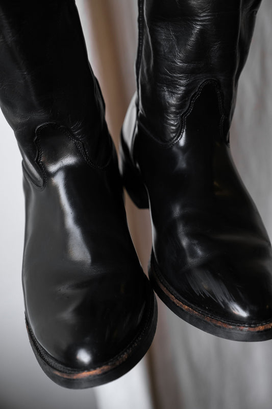 Vintage Leather Cowboy Western Boots Made in USA 美國製 復古牛仔西部靴 vibram大底