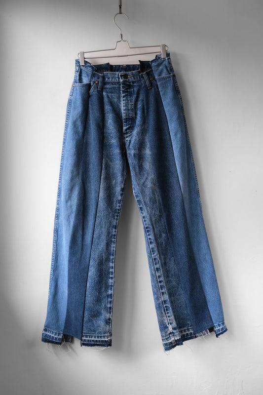 Ban Restructure Colorblock Wide-Leg Jeans (A)