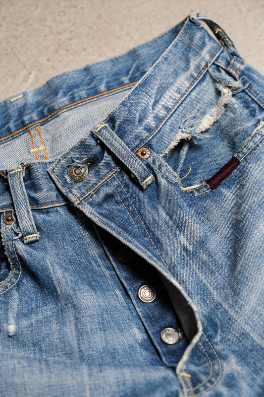 Levi’s Vintage Clothing LVC 00’s 66501 Selvedge Denim Jeans Handmade Repair 復刻 大E布邊 J22廠日本製 手工縫補