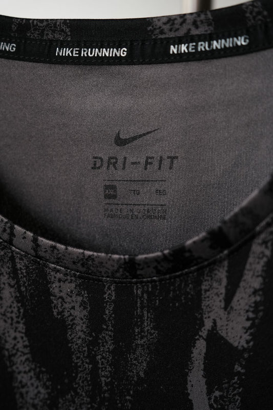 NIKE Dri-Fit Miler Wild Run Top printed quick-drying breathable short-sleeved top