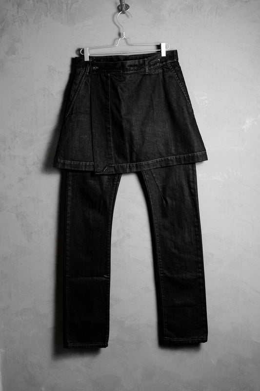 Rick Owens DRKSHDW Waxed Denim Skirt Jeans