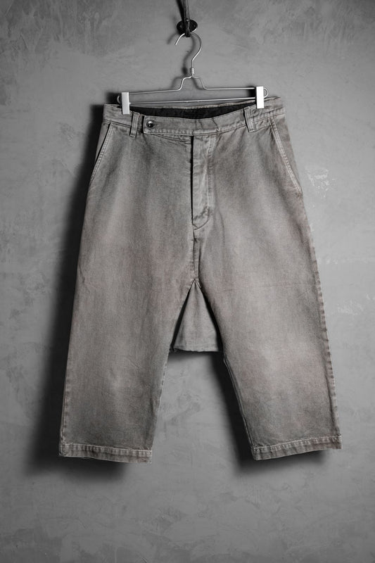 Rick Owens DRKSHDW Washed Drop Crotch Cropped Pants