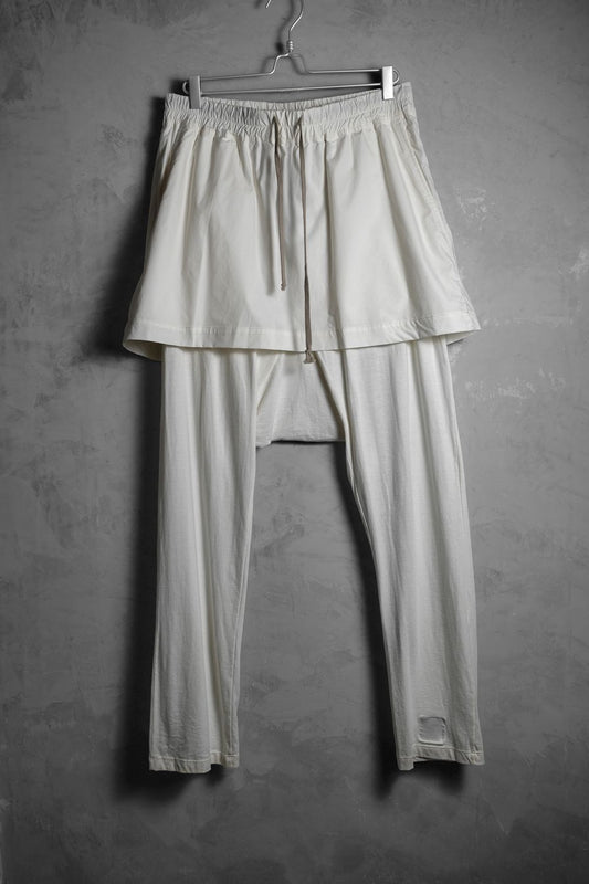 Rick Owens DRKSHDW Layered Skirt Sarouel Pants - Milk