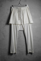 Rick Owens DRKSHDW Layered Skirt Sarouel Pants - Milk