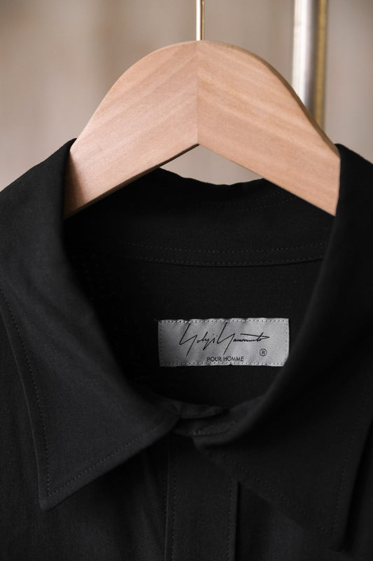 Yohji Yamamoto Pour Homme Embroidered Rayon Shirt 山本耀司男裝主線 人造絲長版刺繡襯衫