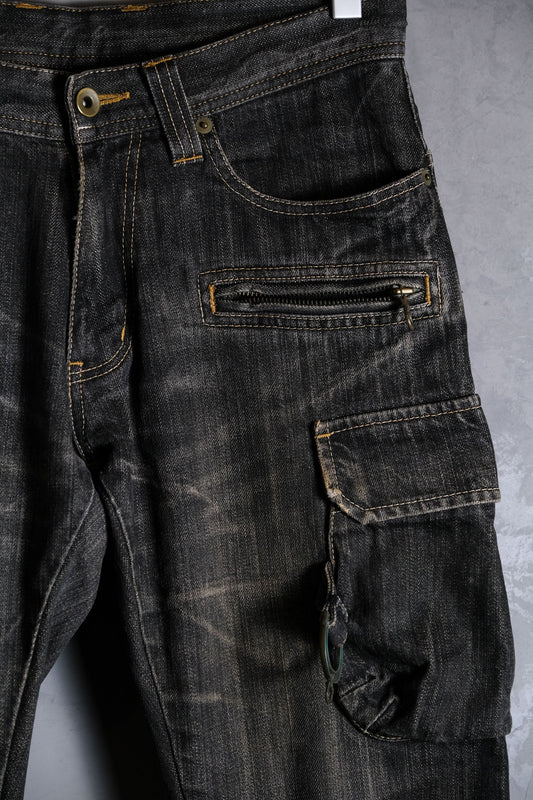 TETE HOMME 00’s Cargo Jeans 早期日牌 水洗口袋工裝牛仔褲