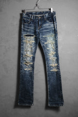 Tornado Mart 2000’s Distressed Bootcut Slim Jeans 日本設計師品牌 窄管破壞牛仔喇叭褲 日本製