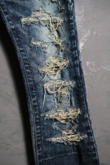 Tornado Mart 2000’s Distressed Bootcut Slim Jeans 日本設計師品牌 窄管破壞牛仔喇叭褲 日本製