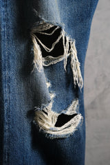 Levi's Vintage Clothing LVC 55501XX Big E Selvedge Denim Jeans Replica Washed Damaged Selvedge Denim Jeans
