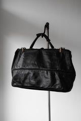 Vintage Buckle Belt Leather Doctor Bag Handbag 復古皮帶頭裝飾皮革手提醫生包
