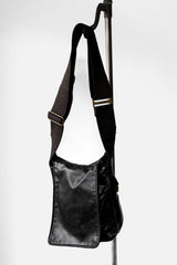 Jas-M.B. Leather Shoulder Bag 英國手工製皮革包袋品牌 帆布背袋 皮革掀蓋側背包