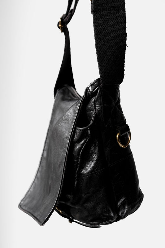 Jas-M.B. Leather Shoulder Bag 英國手工製皮革包袋品牌 帆布背袋 皮革掀蓋側背包