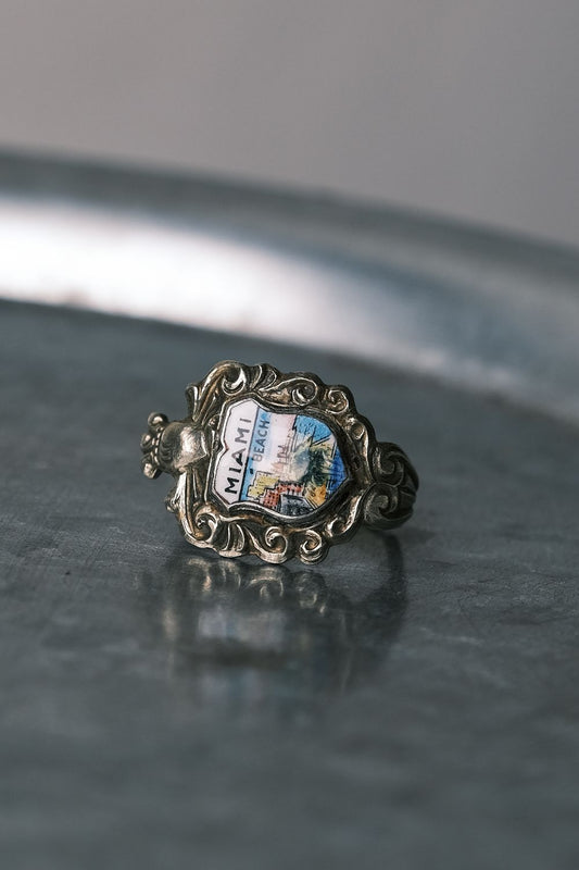 Miami Beach,Florida C.1950~1970’s Souvenir Spoon Ring 佛羅里達州 邁阿密海灘紀念湯匙手工戒指
