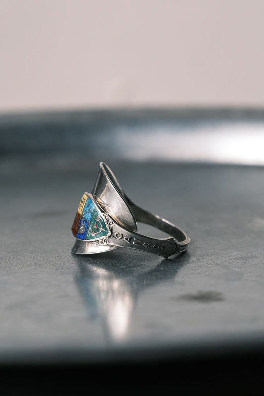 CANADA (BMCO) C.1950~1970's Sterling 925 Silver Souvenir Spoon Ring Canadian sterling silver spoon handmade ring