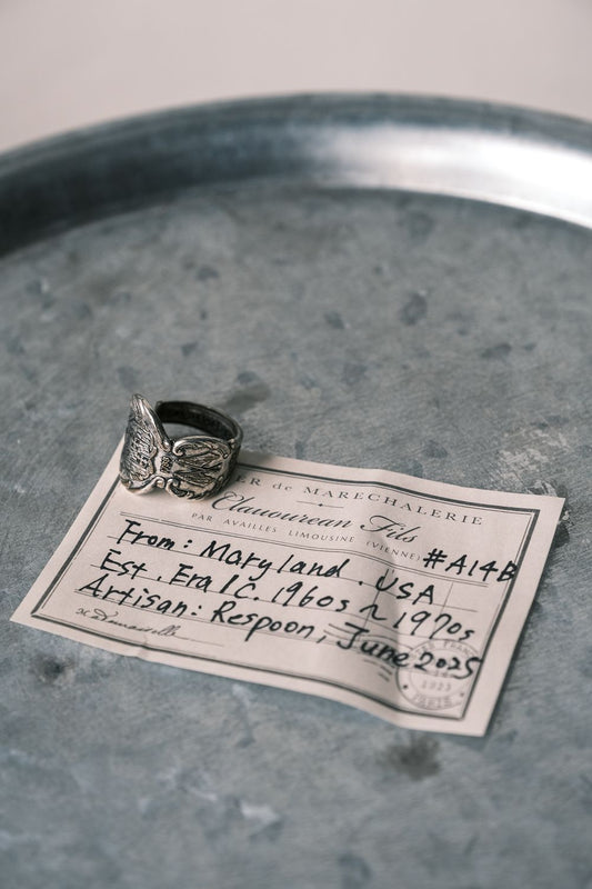 Maryland, USA C.1960~1970's Souvenir Spoon Ring Maryland commemorative spoon handmade ring