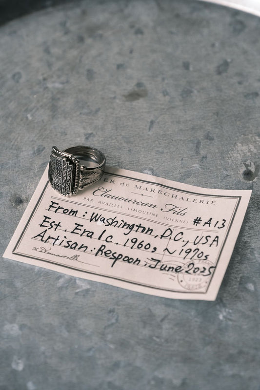 Washington DCC1960~1970's Souvenir Spoon Ring American Washington commemorative spoon handmade ring