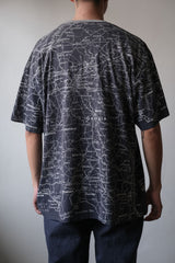 Vintage 90s Full Print Georgia AOP State of Mine Map T-shirt Full Print Short Tee