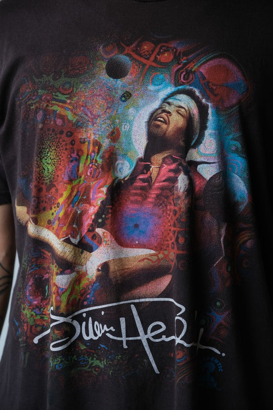 ジミ・ヘンドリックス 2007 サイケデリック バンド Tシャツ ジミ・ヘンドリックス ギター ゴッド プリント ショート Tシャツ
