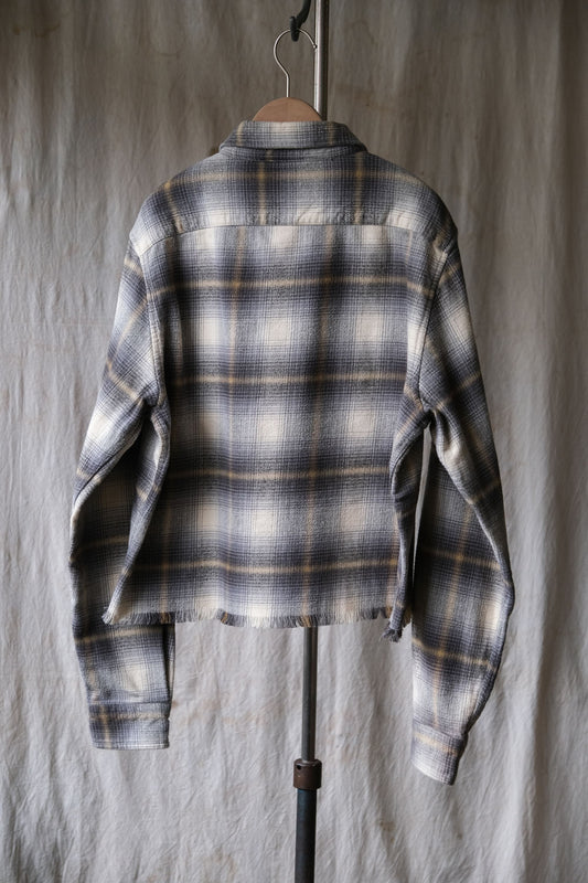 Remake “Tailor Vintage” Flannel Check Cropped Shirt 改製短版不收邊法蘭絨格紋襯衫