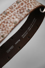 ESPRIT Cow Leather Belt Crush Grain Leather Belt