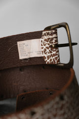 ESPRIT Cow Leather Belt Crush Grain Leather Belt