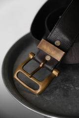 Vintage Brass Buckle Leather Belt 復古黃銅皮帶頭腰帶