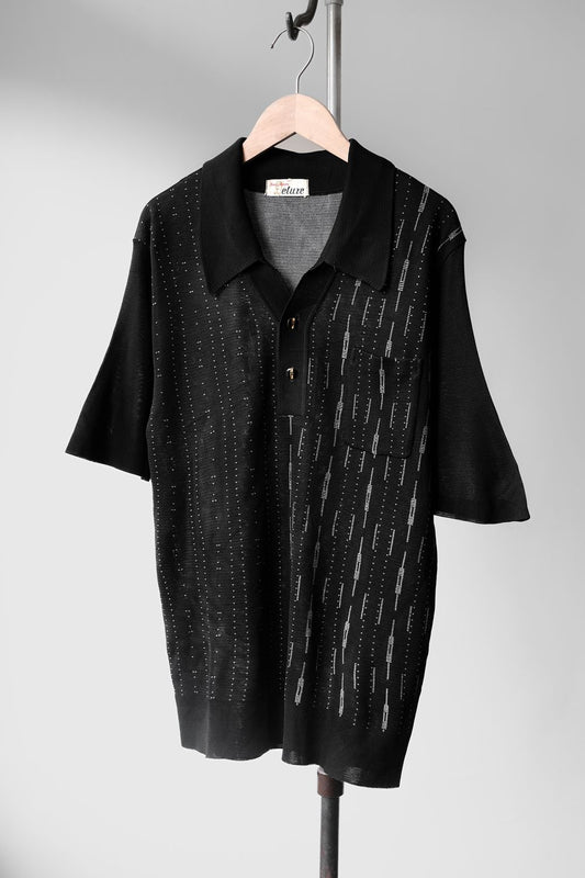 Deluxe Knit Wear Vintage Mesh Open Collar Shirt 古著 網眼透視開領襯衫