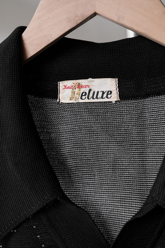 Deluxe Knit Wear Vintage Mesh Open Collar Shirt 古著 網眼透視開領襯衫