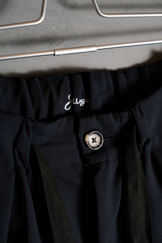 Sillage Baggy Trousers - Navy 日本設計師品牌Yuthanan 抽繩寬褲 深藍