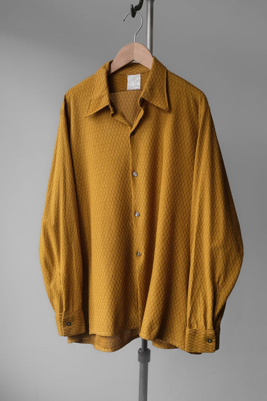 Vintage Honeycomb Pattern Shirt 古著蜂巢紋路尖領襯衫