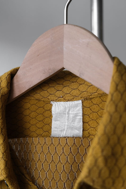 Vintage Honeycomb Pattern Shirt 古著蜂巢紋路尖領襯衫