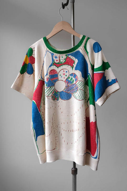 1950/60’s Vintage Penney’s TOWNCRAFT Hand-Painted Short Sleeve Raglan Sweatshirt 古著 手繪短袖拉克蘭袖運動衫