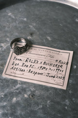 ROLEX Bucherer C.1980~1990's Spoon Ring Antique Rolex commemorative spoon handmade ring