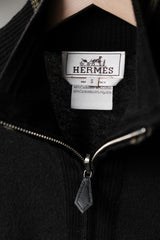 HERMES 1990’s Quarter Zip Cashmere Knit Pullover Sweater 愛馬仕 喀什米爾混紡半拉鏈針織衫 可雙面穿 義大利製