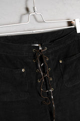 ”adessa” Vintage Corduroy Flared Pants 古著黑色燈芯絨喇叭褲