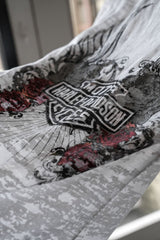 HARLEY-DAVIDSON Vintage Sheer Print V-Neck Tee Made in USA 古著哈雷·戴維森 透膚印花V領短踢 美國製