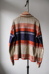 ”SPIRE” Vintage Terry Cloth Striped Polo Shirt Made in USA 古著毛巾布條紋Polo衫 美國製