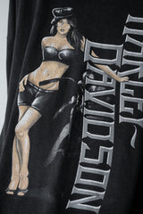 HARLEY-DAVIDSON 2011 Columbia Tee Harley-Davidson motorcycle girl print short kicks