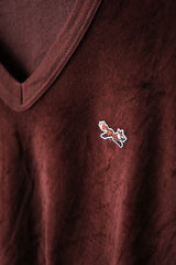 1970~80's "JCPenney" Vintage Fox Velour V-Neck Top