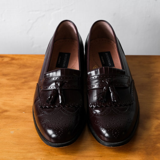 Bostonian Leather Tassel Loafer 美國製鞋品牌 流蘇雕花皮革樂福鞋 勃根地紅