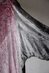 ”Buchholz” Vintage Velvet No Collar Shirt 古著漸變色天鵝絨排扣無領上衣
