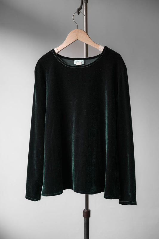 ”K.C. SPENCER” Vintage Velvet Top Made in USA 古著 祖母綠天鵝絨上衣 美國製