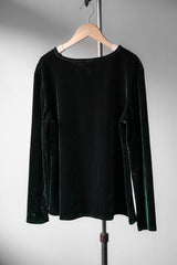 ”K.C. SPENCER” Vintage Velvet Top Made in USA 古著 祖母綠天鵝絨上衣 美國製