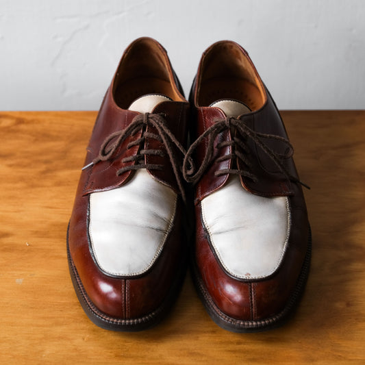 Johnston &amp; Murphy 2-Tone Leather Derby Shoes 美國製鞋老牌 雙色調皮革德比鞋 義大利製
