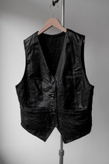 Vintage Leather Waistcoat Vest 復古真皮馬甲背心