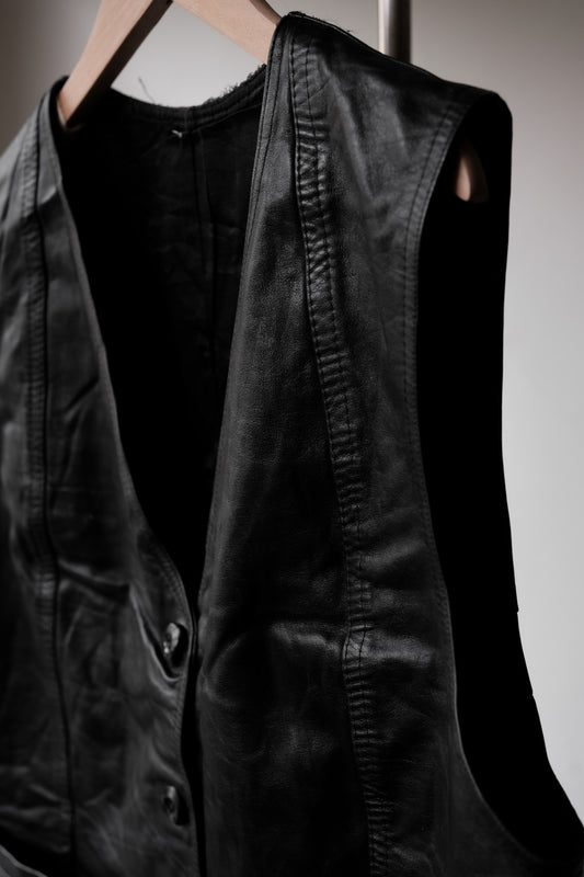 Vintage Leather Waistcoat Vest 復古真皮馬甲背心