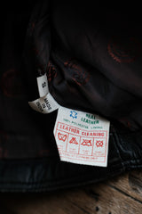 Vintage Leather Buckle Waistcoat Vest Paisley Liner 復古真皮巴黎扣馬甲背心 變形蟲內襯