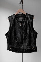 ”SIGNATURE” Vintage Leather Zip Vest 復古真皮拉鏈背心
