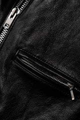 ”LEATHER LIMITED” Vintage Zip Biker Vest 復古真皮拉鏈機車背心