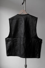 ”L&J” Vintage Leather Metal Hook Vest 復古真皮消防員金屬釦背心